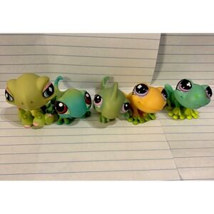 Littlest Pet Shop LPS #'s 504-Turtle, 111-Gecko, 374-Iguana, 928-Frog, 479-Frog